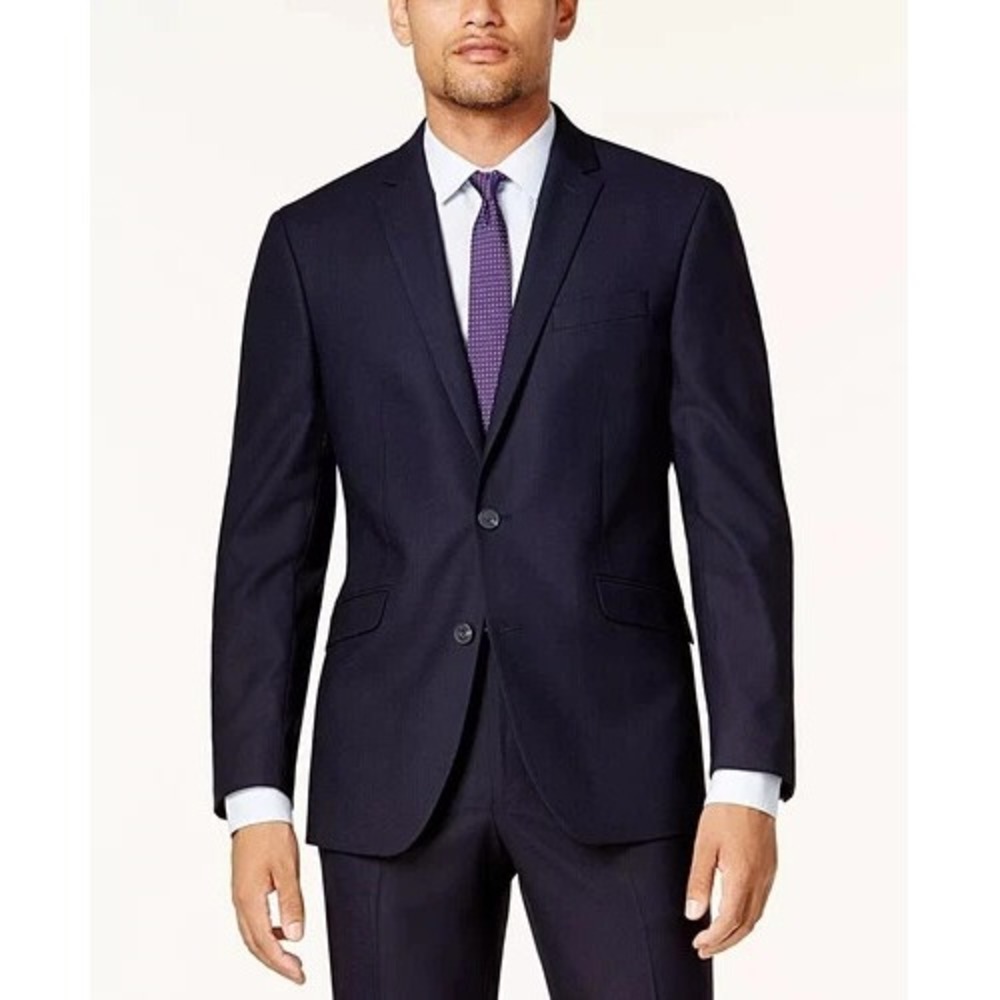 Kenneth Cole Reaction Mens Blazer Jacket Slim fit Navy Size 44L